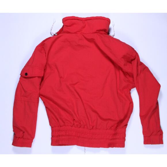 Vintage ski snow jacket half zip anorak red 80s 90s pockets retro European sz 8 - Picture 3 of 3